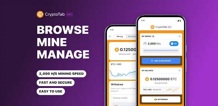 CryptoTab Browser Max — Android app banner