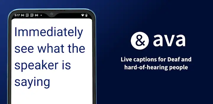 Ava: Transcribe Voice to Text — Android app banner