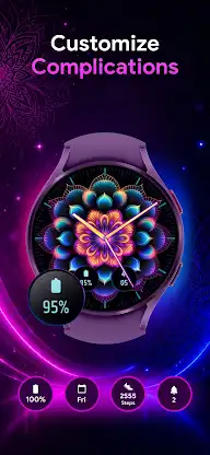 Neon Mandala Watch Faces screenshot 3