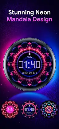 Neon Mandala Watch Faces screenshot 2