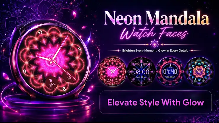 Neon Mandala Watch Faces screenshot 1