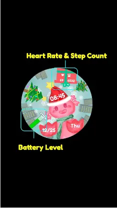 Axolotl Christmas Watch Face screenshot 5