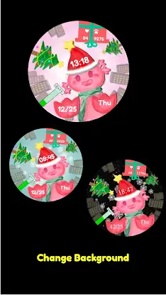 Axolotl Christmas Watch Face screenshot 6