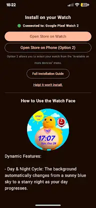 Cute Dino: Fan Watch Face screenshot 1