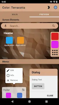 Color Theme Blue & Terracotta screenshot 2