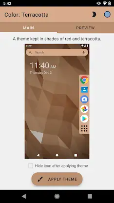 Color Theme Blue & Terracotta screenshot 1