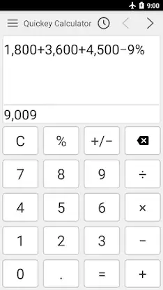 Quickey Calculator screenshot 1