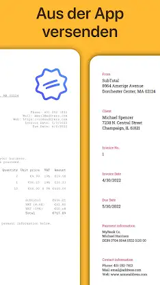 SubTotal Invoice Maker screenshot 5