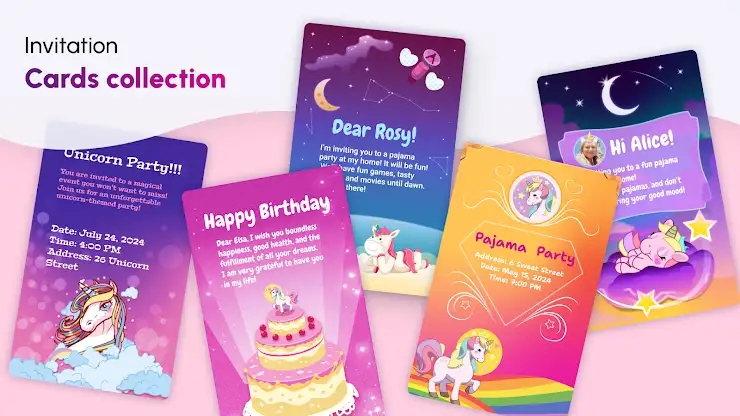 Unicorn Invitations Cards screenshot 7