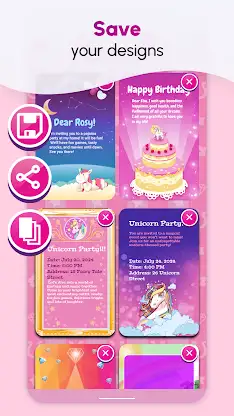 Unicorn Invitations Cards screenshot 6