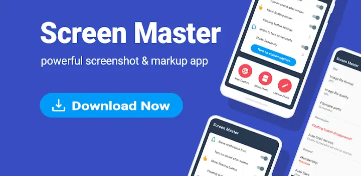 ScreenMaster:Screenshot Markup — Android app banner