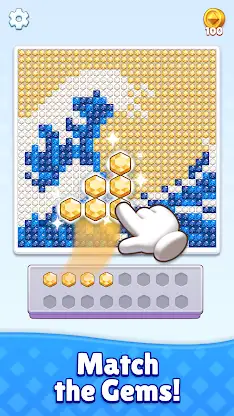 Sparkle Gem Color Puzzle screenshot 1