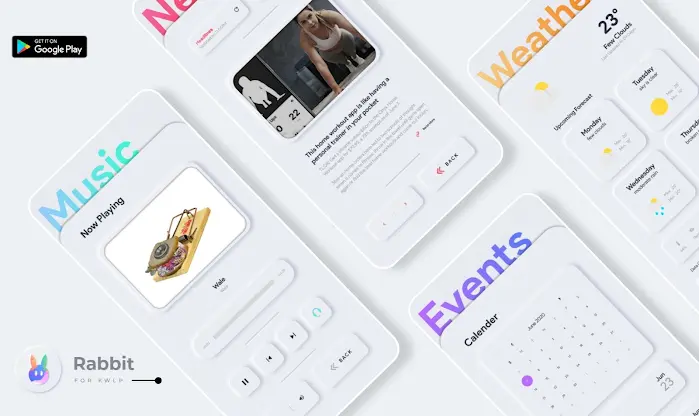Rabbit KLWP Presets screenshot 2