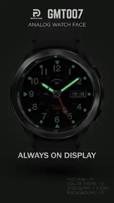 GMT 007 Analog Watch face screenshot 4