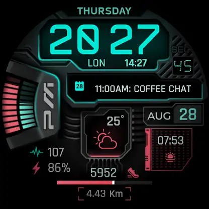 Cyberpunk Neon Watch Face screenshot 6