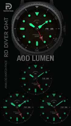 GMT DIVER Analog Watch Face screenshot 6