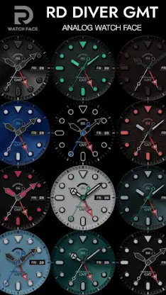 GMT DIVER Analog Watch Face screenshot 8