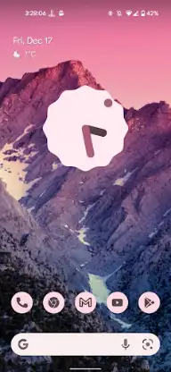 Clock Widget (Material You) screenshot 1