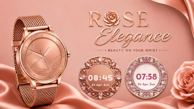 Rose Gold Theme Watch Faces screenshot 8