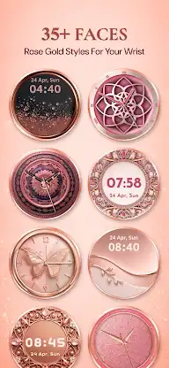 Rose Gold Theme Watch Faces screenshot 1