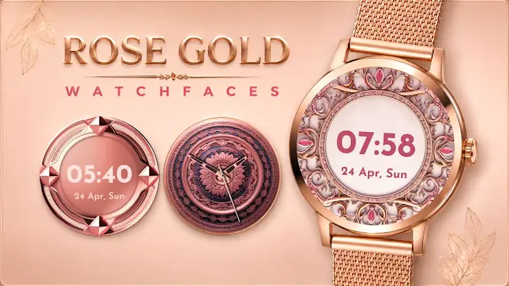 Rose Gold Theme Watch Faces screenshot 7