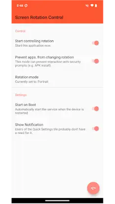 Screen Rotation Control:Lock screenshot 1