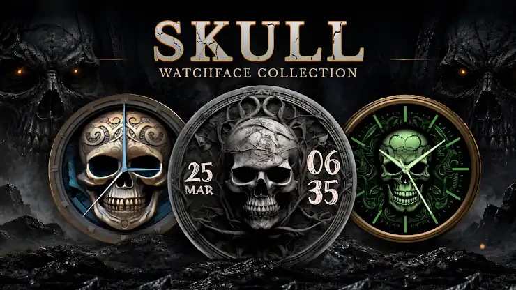 Skull Watchface: Wear OS Watch screenshot 7