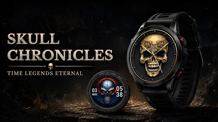 Skull Watchface: Wear OS Watch screenshot 8