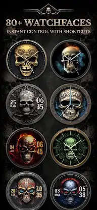 Skull Watchface: Wear OS Watch screenshot 1