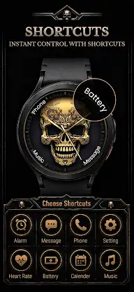 Skull Watchface: Wear OS Watch screenshot 5