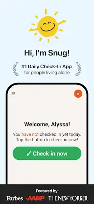 Snug Safety: Daily Check-In screenshot 1