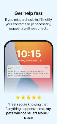 Snug Safety: Daily Check-In screenshot 5