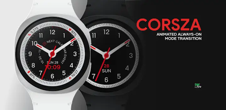 Corsza Watch Face — Android app banner