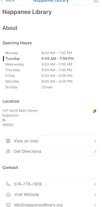 Nappanee Public Library screenshot 6