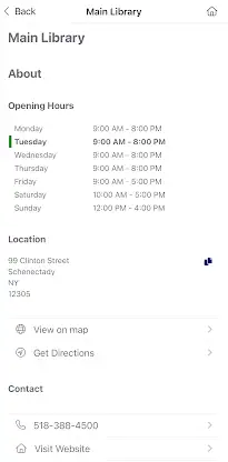 Schenectady Co. Public Library screenshot 6