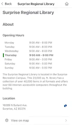 Surprise Public Library screenshot 6