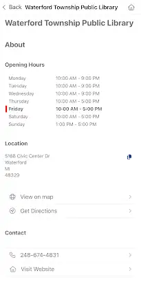 Waterford Township Library MI screenshot 6