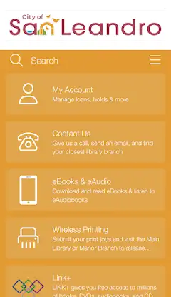 San Leandro Public Library App screenshot 1