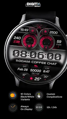 DX103 Digital Watch Face screenshot 2
