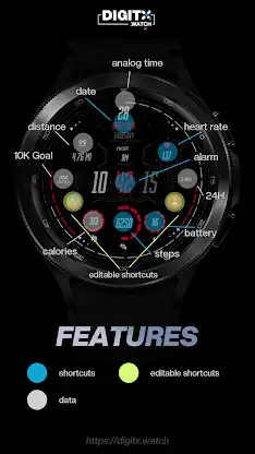 Neon Colors Digital Watch Face screenshot 6
