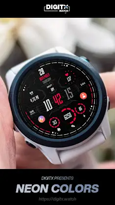 Neon Colors Digital Watch Face screenshot 1