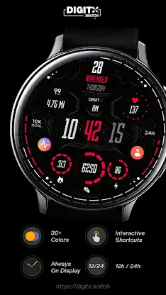 Neon Colors Digital Watch Face screenshot 2