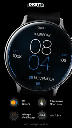 Poppy Thin Digital Watch Face screenshot 2