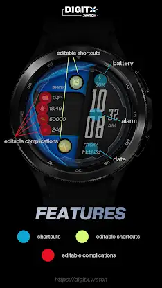 Pro Line Digital Watch Face screenshot 6