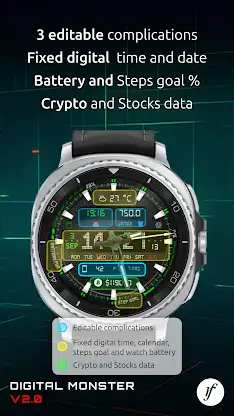 Digital Monster Watch Face screenshot 3