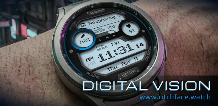 Digital Vision Watch Face — Android app banner