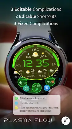 Plasma Flow Full Watch Face screenshot 3