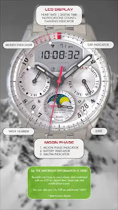 Moonphase Day-Date Watch Face screenshot 2