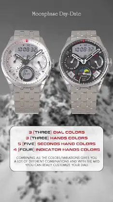 Moonphase Day-Date Watch Face screenshot 3