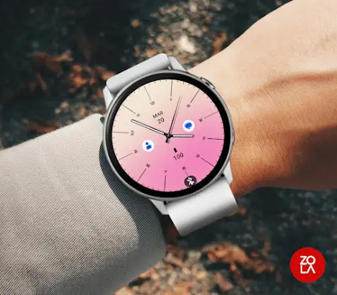 Analog Blush Pink Watch Face screenshot 3